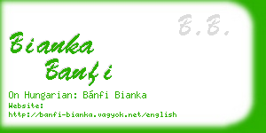 bianka banfi business card